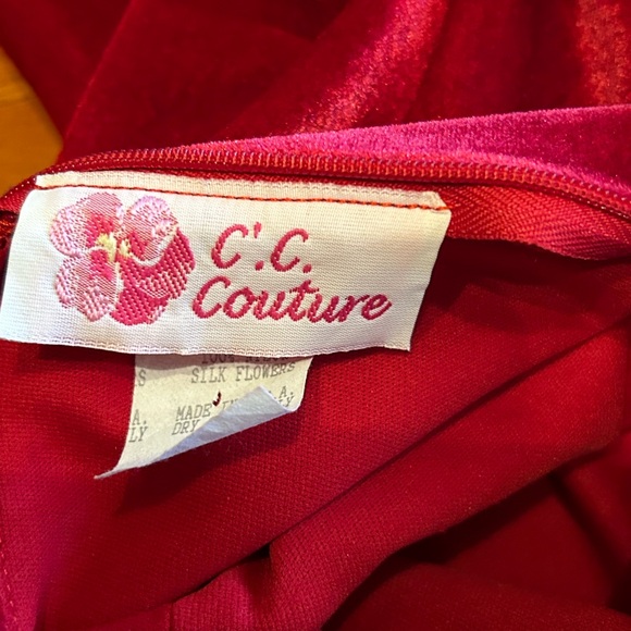 Festive Red Long Sleeve Girls Dress - Size 4 by C. C. Couture - Picture 9 of 16